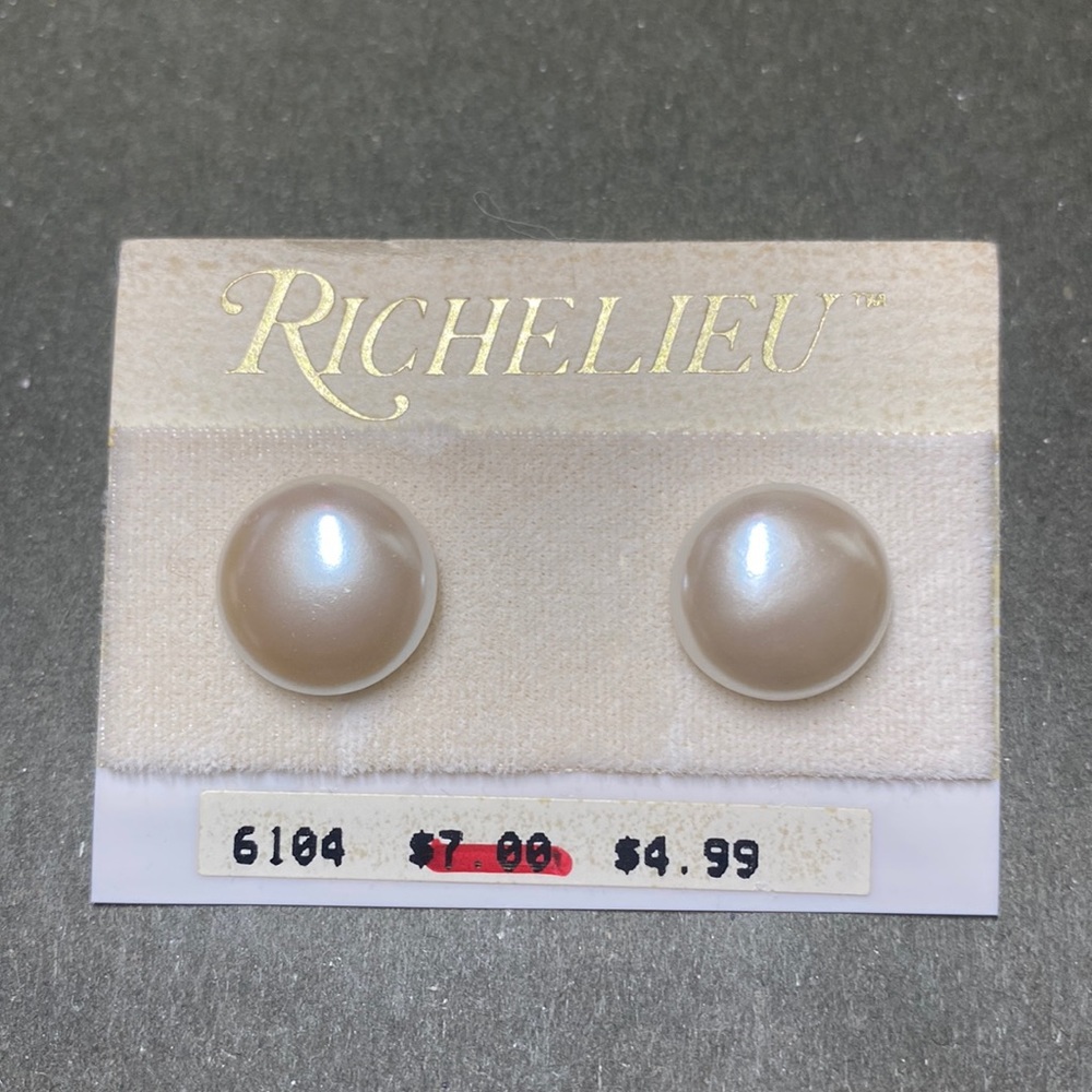 Faux Pearl Earrings- pierced